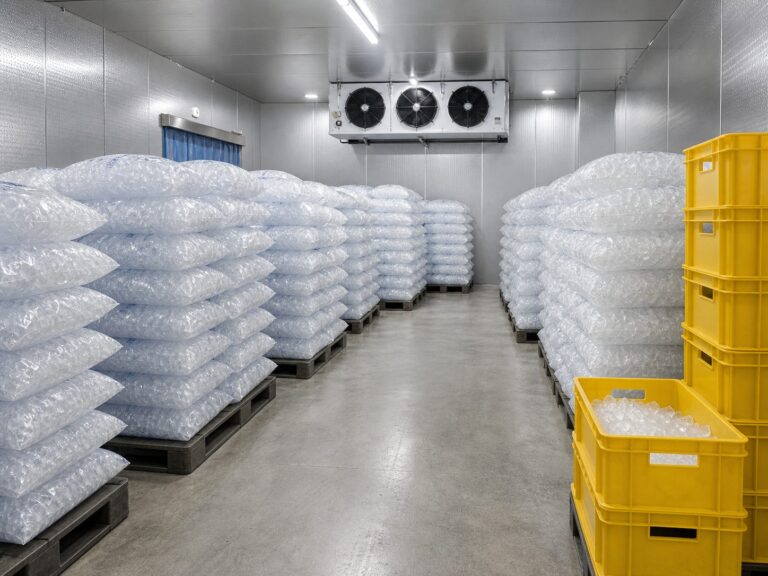 Ice Room for bagged ice storage