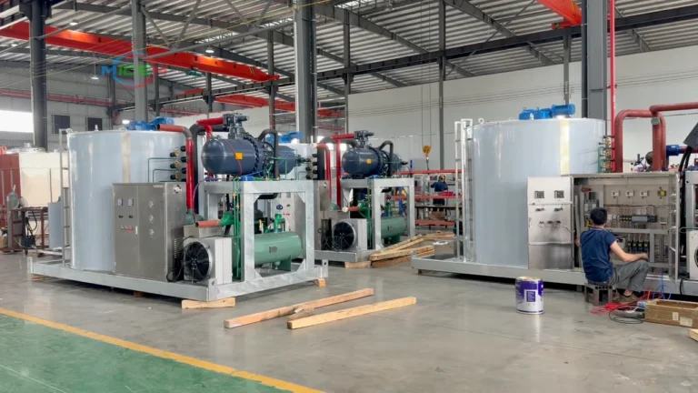 30 Ton Flake Ice Machine shown in the actual running video
