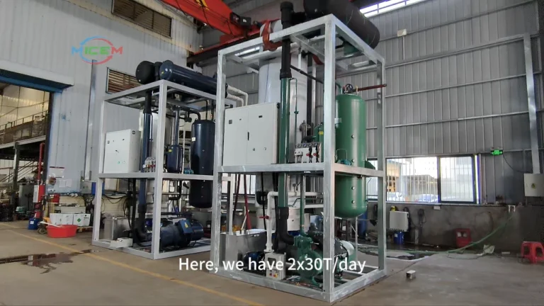 30 Ton Tube Ice Machine shown in the actual running video
