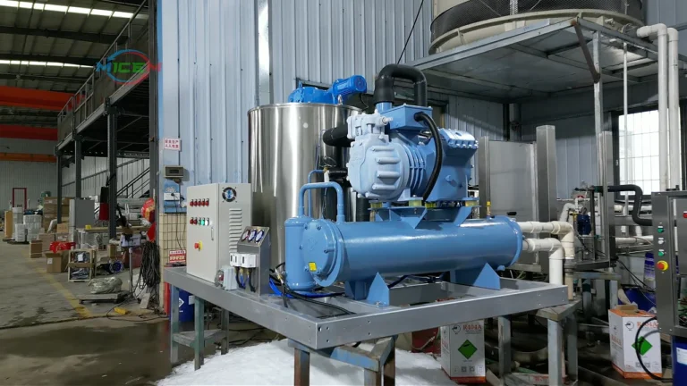 5 Ton Flake Ice Machine shown in the actual running video