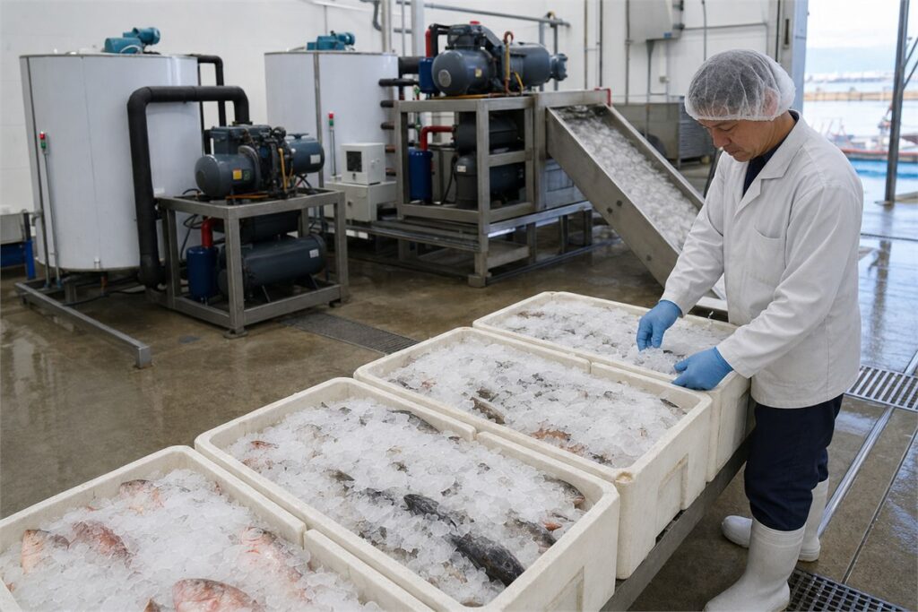 用于海产冷却的片冰机
