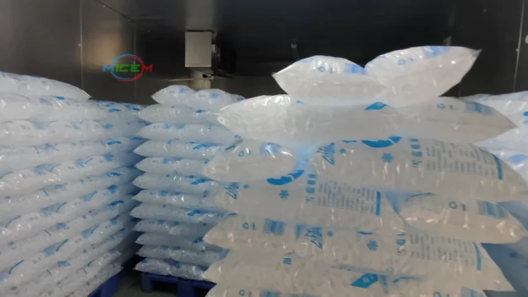 Tube Ice Storage Room shown in the actual running video