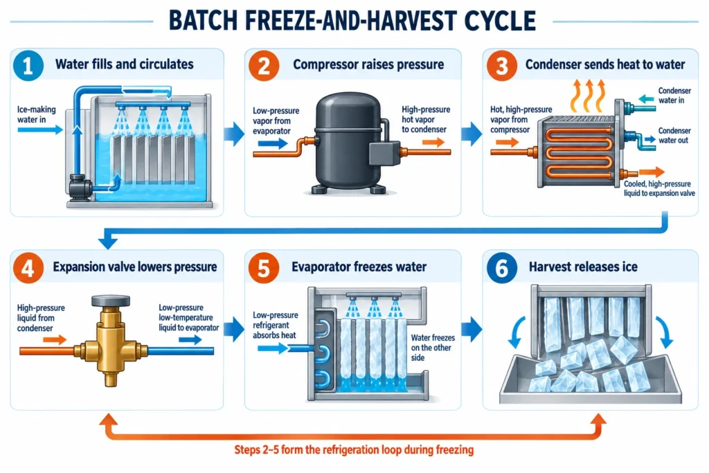 Ice harvest cycle