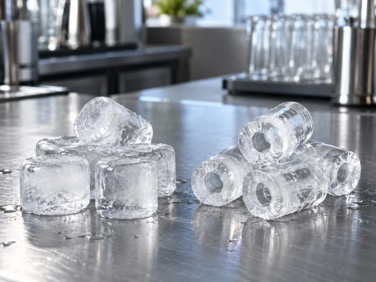 Solid and hollow tube ice