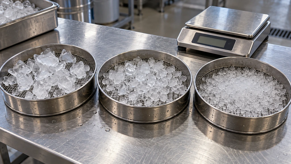 Crushed Ice Particle Size Samples